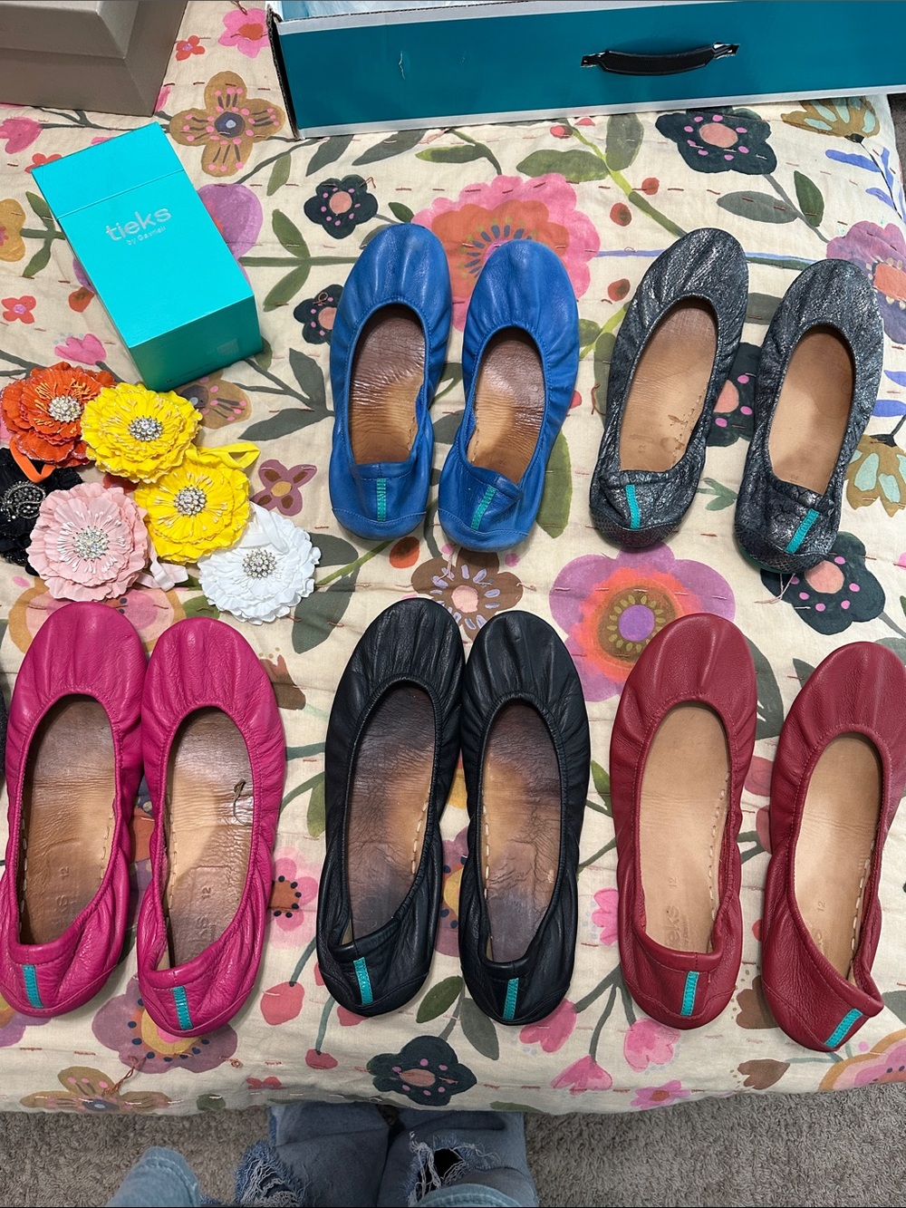 Tieks Women's Ballet Flats - Navy, Gray, Black, Red, (Iridescent has been sold) - Picture 3 of 3